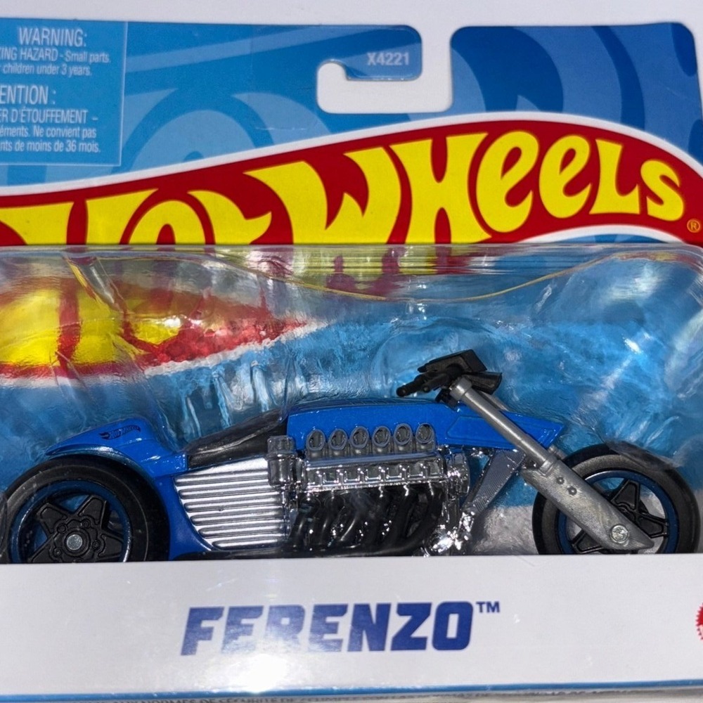 Mattel Hot Wheels Motorcycle Vehicle - FERENZO [Blue] X7719 - New